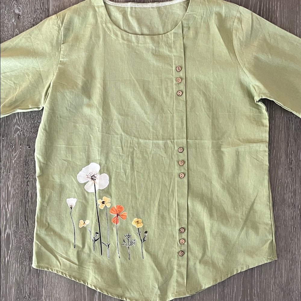 Floral Top - Green